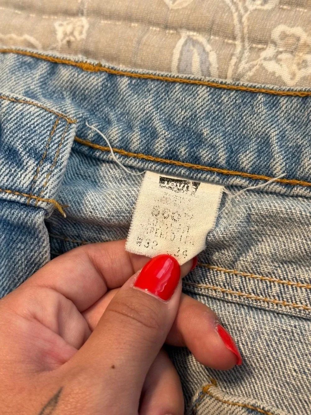 Levi's 560 blue denim shorts